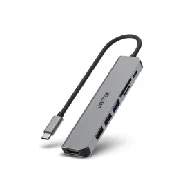 unitek-uhub-s7-przewodowa-usb-3-2-gen-1-3-1-gen-1-type-c-szary