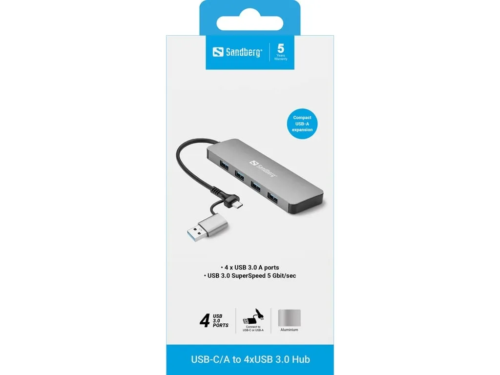sandberg-usb-c-a-to-4xusb-3-0-hub