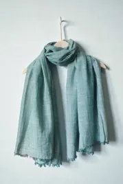 szalik-damski-bawelniany-zielony-pastelowy-180x90-lekki-miekki-szal-chusta