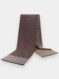 elegancki-brazowy-szalik-meski-180-30-cm-klasyczny-wzor