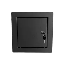 drzwiczki-rewizyjne-10x10-metalowe-czarne-na-klucz-rewizja-na-zamek