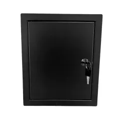 drzwiczki-rewizyjne-25x30-metalowe-czarne-na-klucz-rewizja-na-zamek