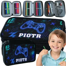 piornik-trzykomorowy-z-wyposazeniem-do-szkoly-gracza-gamer-dzien-dziecka