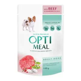 optimeal-super-premium-mokra-karma-dla-psow-z-wolowina-i-zurawina-100-g