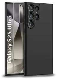 etui-do-samsung-s25-ultra-case-gumowe-czarne-matowe-silikon-slim-szklo-9h