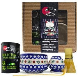 zestaw-ceremonialny-do-parzenia-herbaty-matcha-we-wzror-boleslawiecki