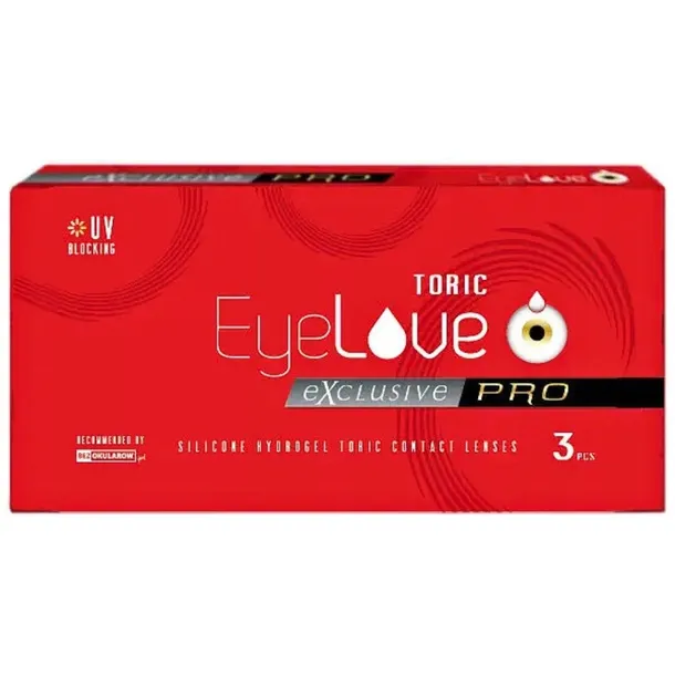 Soczewki miesięczne EyeLove Exclusive PRO Toric 3 szt