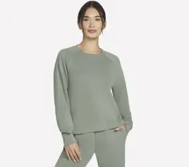 bluza-damska-skechers-skechluxe-elevate-crewneck-oliwkowa-lt152-tpol