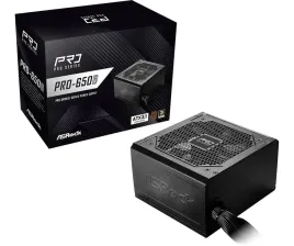 asrock-pro-650b-modul-zasilaczy-650-w-24-pin-atx-atx-czarny