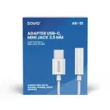adapter-przejsciowka-audio-usb-c-do-mini-jack-35-mm-z-dac-savio-ak-51-bialy-stan-nowy