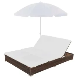 vidaxl-lezak-ogrodowy-z-parasolem-polirattan-brazowy