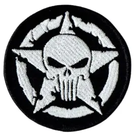 punisher-gwiazda-czarna-naszywka-8cm-rzep