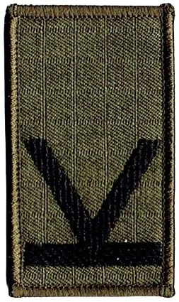 Dystynkcja SG na t-shirt stopień sierżant sztabowy naszywka khaki SG rzep