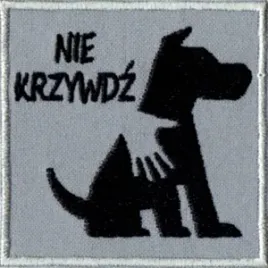 nie-krzywdz-aplikacja-naszywka-piesek-szary