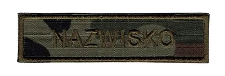 IMIENNIK nazwisko na mundur wojskowy wz2024 US-22 naszywka na rzep