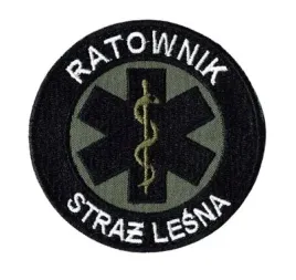 ratownik-straz-lesna-naszywka-khaki-rzep