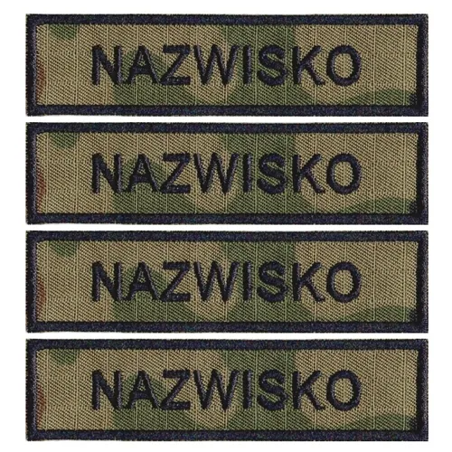 IMIENNIK nazwisko na mundur wojskowy 123UP/MON wz2010 US-22 na rzep 4 szt.