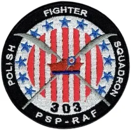 polish-fighter-squadron-303-psp-raf-naszywka-80-mm-czarna-rzep
