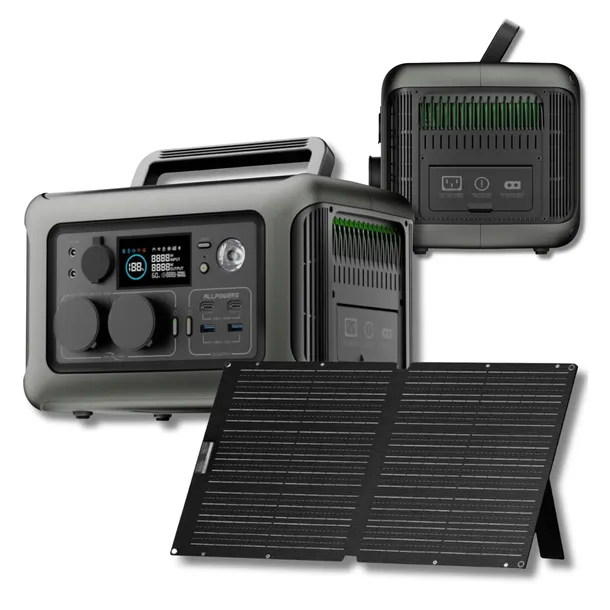 Zestaw Zasilania Powerstation Stacja Allpowers R600 Panel Solar PV 100W