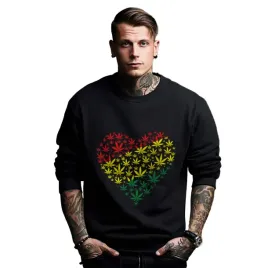 bluza-czarna-meska-nadruk-heart-made-of-colorful-leaves