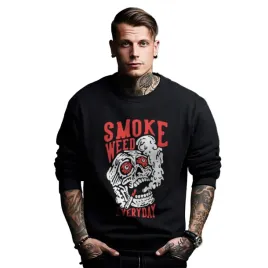 bluza-czarna-meska-nadruk-smoke-weed-everyday