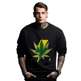 bluza-czarna-meska-nadruk-cannabis-leaf-and-lightning-bolt