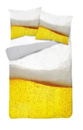 posciel-z-mikrofibry-3d-160x200-zolta-biala-piwo-z-pianka-mikro