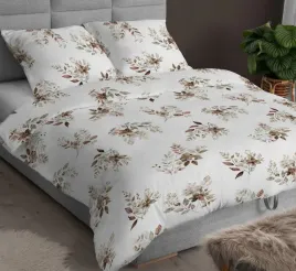 posciel-bawelniana-140x200-biala-bezowa-kwiaty-zapinana-na-suwak-karo