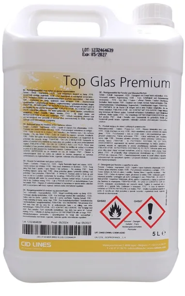 Profesjonalny płyn do mycia okien szyb luster Top Glas Premium 5L
