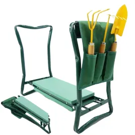 klecznik-taboret-ogrodowy-krzeslo-do-ogrodu-skladane-mocne-3w1-zielone