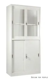 szafa-biurowa-zamykana-metalowa-regal-xd-015-z-przeszkleniem-unique-biala