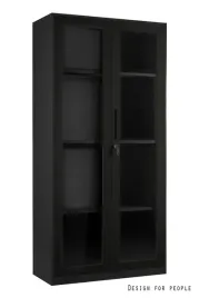 zamykana-czarna-szafa-biurowa-xd-027-z-przeszkleniem-unique