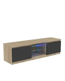 szafka-rtv-dab-sonoma-czarne-fronty-140-cm-or-led-polka-szklana-orcichy-domyk