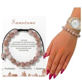 bransoletka-koralikowa-sunstone-kamien-sloneczny-regulowana-prezent