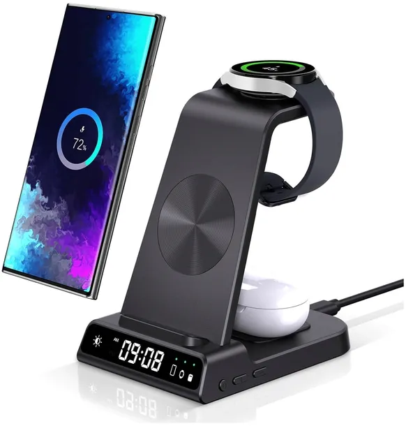Bezprzewodowa Ładowarka Samsung 3w1 Phelinta Stacja Dokująca Galaxy Watch