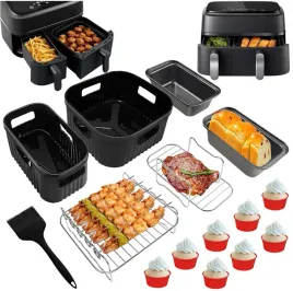 akcesoria-do-airfryer-philips-dual-basket-3000-5000-zestaw-12-el-silikon