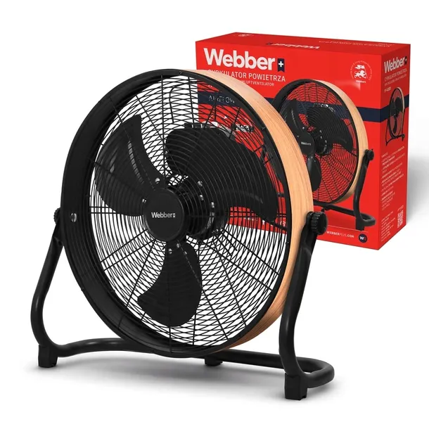 WENTYLATOR Cyrkulator Powietrza PODŁOGOWY DUŻY Wiatrak 40 cm WEBBER CICHY