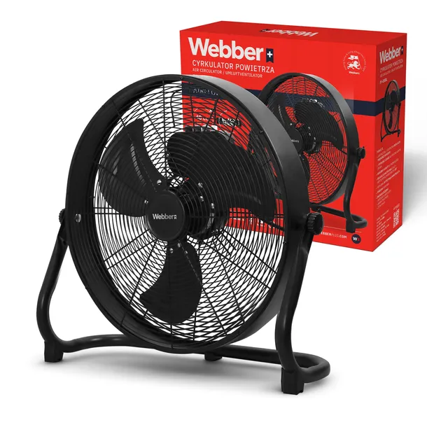 WENTYLATOR Cyrkulator Powietrza PODŁOGOWY DUŻY Wiatrak 40 cm WEBBER CICHY
