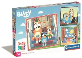 puzzle-3x48-super-kolor-bluey-clementoni