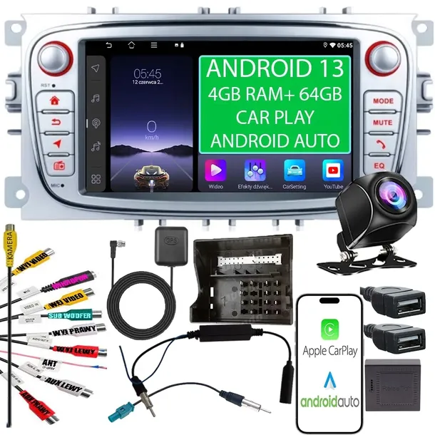 RADIO ANDROID 4GB 64GB FORD MONDEO GALAXY FOCUS C-MAX S-MAX Galaxy II KUGA