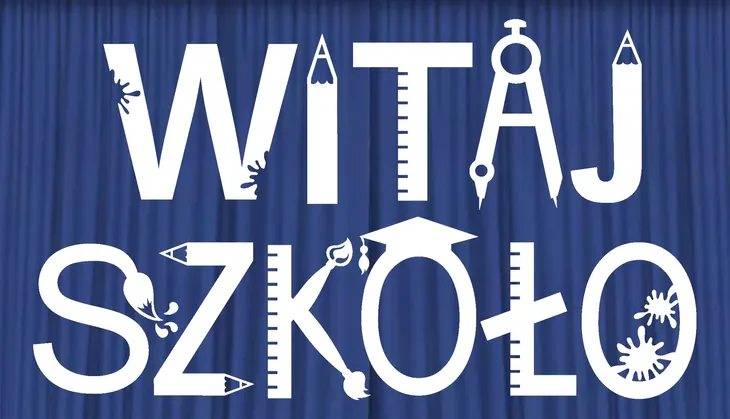 Dekoracja szkolna gazetka okn Rozpoczęcie Roku Napis "WITAJ SZKOŁO" 3 - XXL