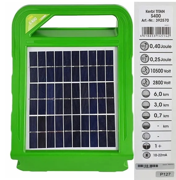elektryzator-kerbl-titan-s-400-panel-sun-stan-nowy