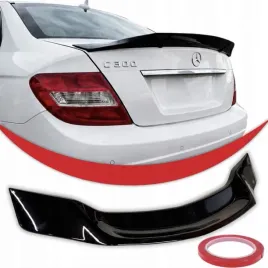 mercedes-w204-lotka-tylny-spoiler-dokladka-klapy-psm-czarny-polysk