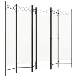 vidaxl-parawan-6-panelowy-kremowy-240-x-180-cm