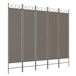 vidaxl-parawan-5-panelowy-antracytowy-200x200-cm-tkanina