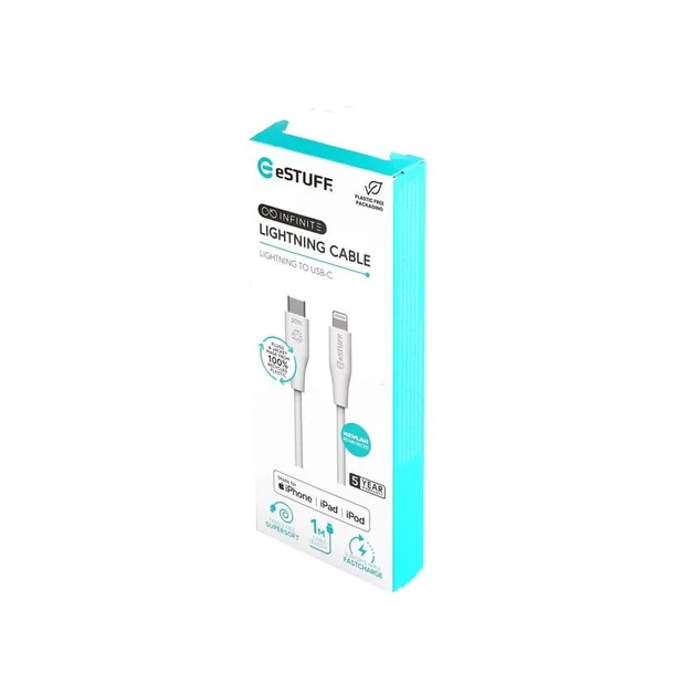 estuff-es602170-kabel-lightning-1-m-bialy
