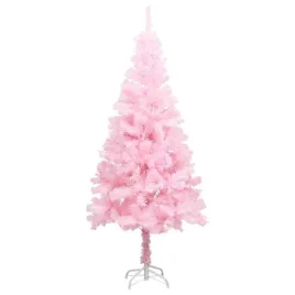vidaxl-sztuczna-choinka-z-lampkami-i-bombkami-rozowa-150-cm-pvc