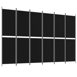vidaxl-parawan-6-panelowy-czarny-300x200-cm-tkanina