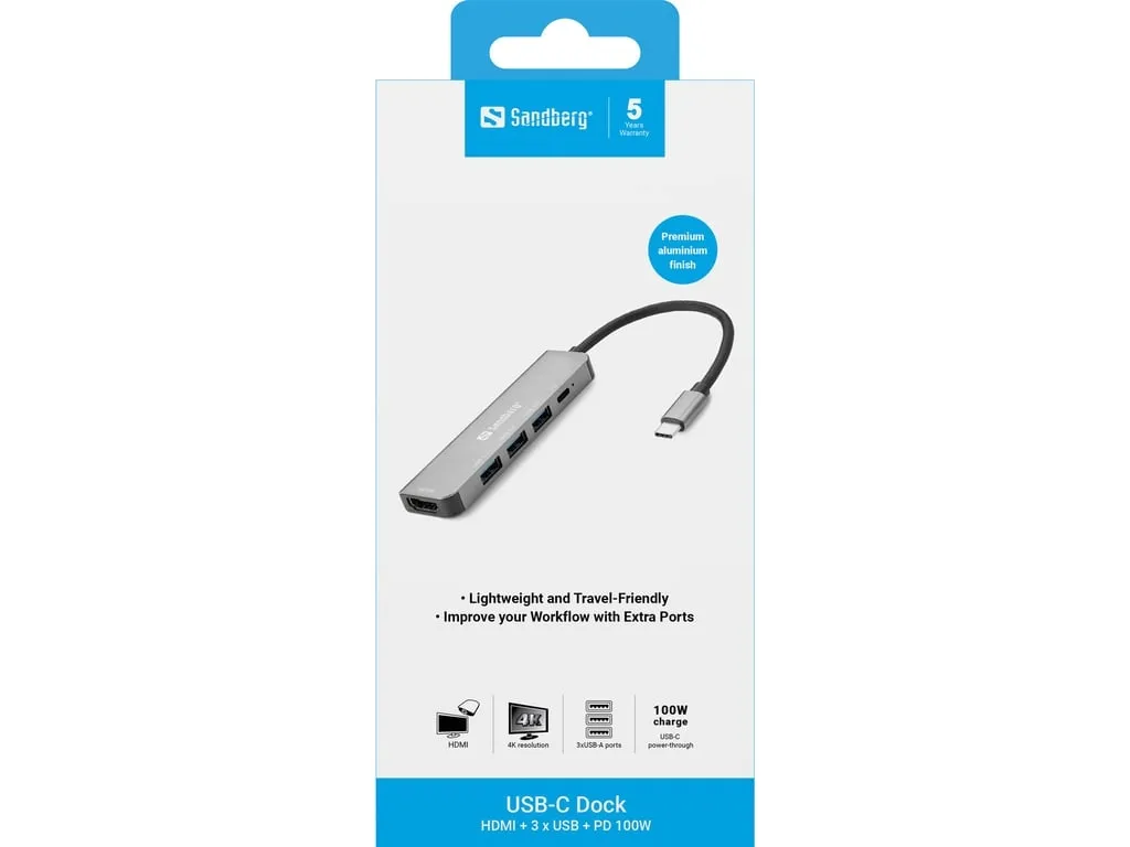 sandberg-usb-c-dock-hdmi-3xusb-pd-100w