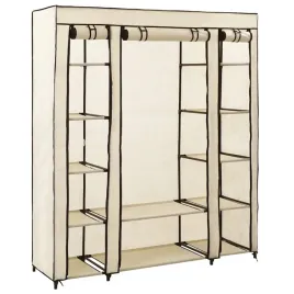 vidaxl-szafa-z-przegrodami-i-drazkami-kremowa-150x45x176-cm-tkanina